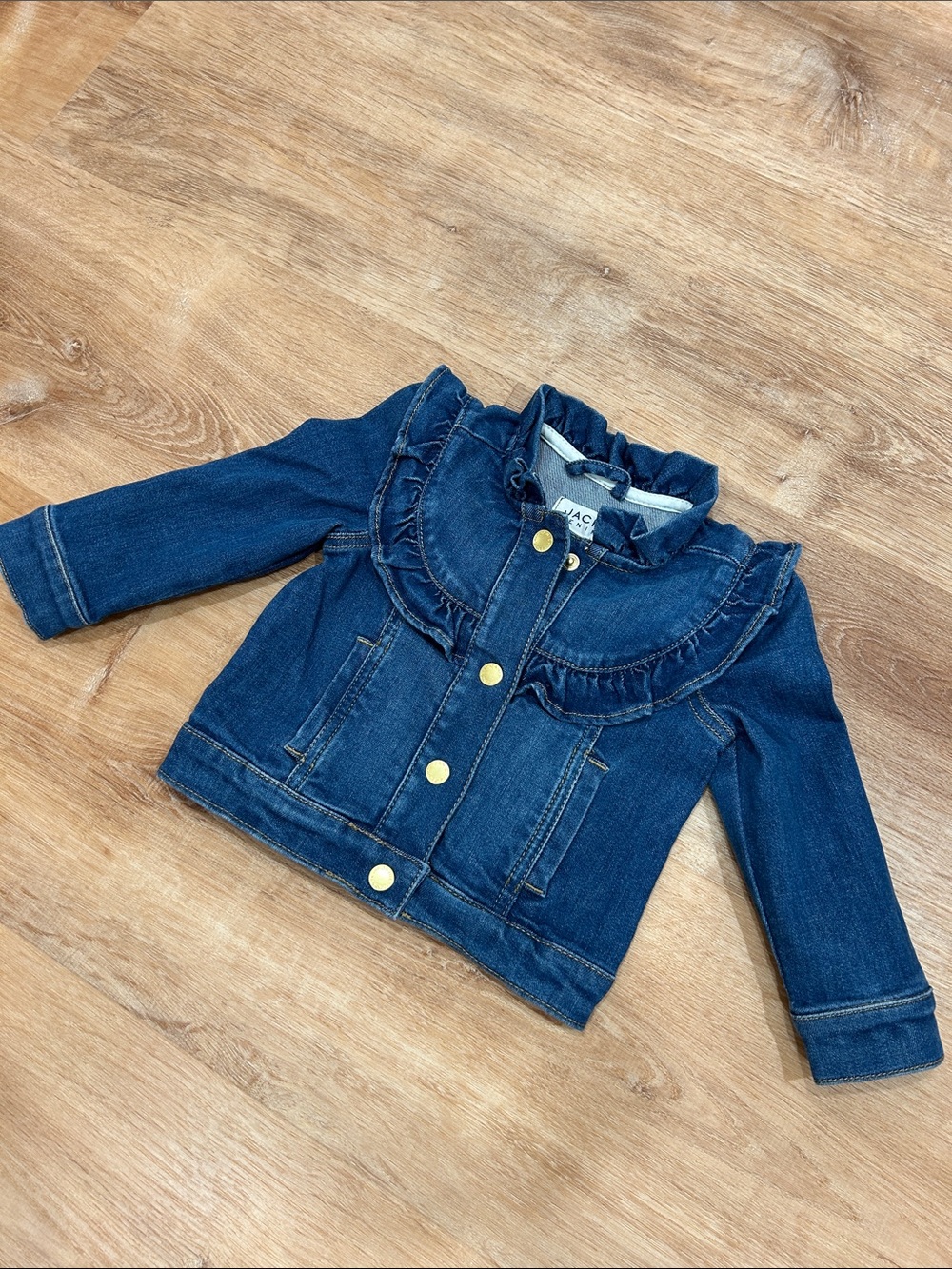 Janie & Jack Toddler Blue Denim Ruffle Jacket